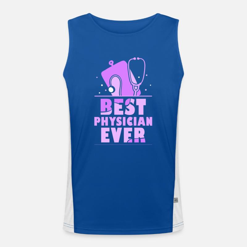 Der Beste Arzt Aller Zeiten Doktor Mediziner Beruf Funktionelles Kontrast-Tank Top für Männer 