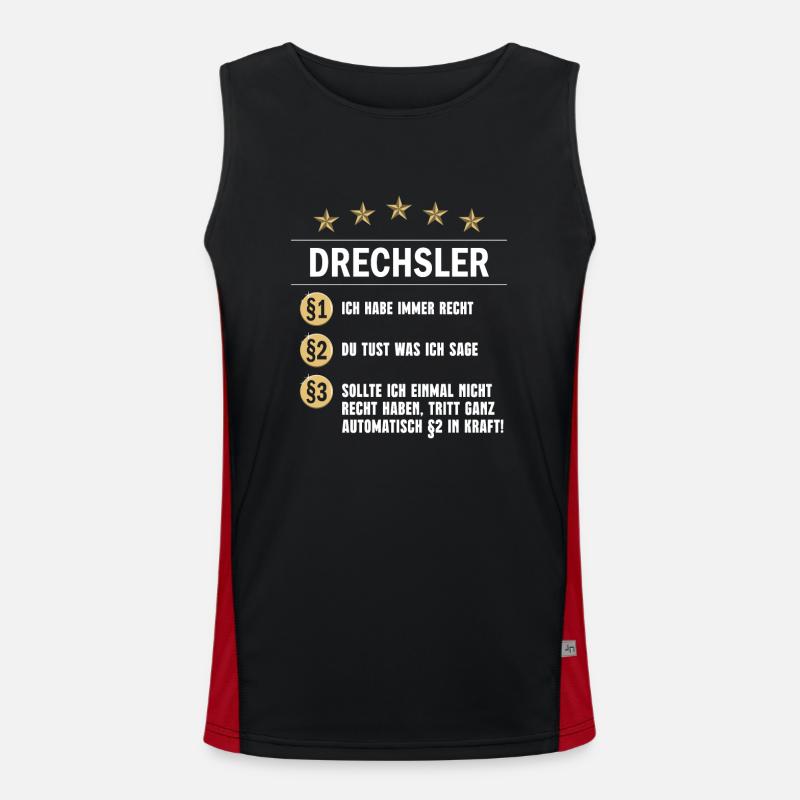 Drechsler Paragraph Funktionelles Kontrast-Tank Top für Männer 