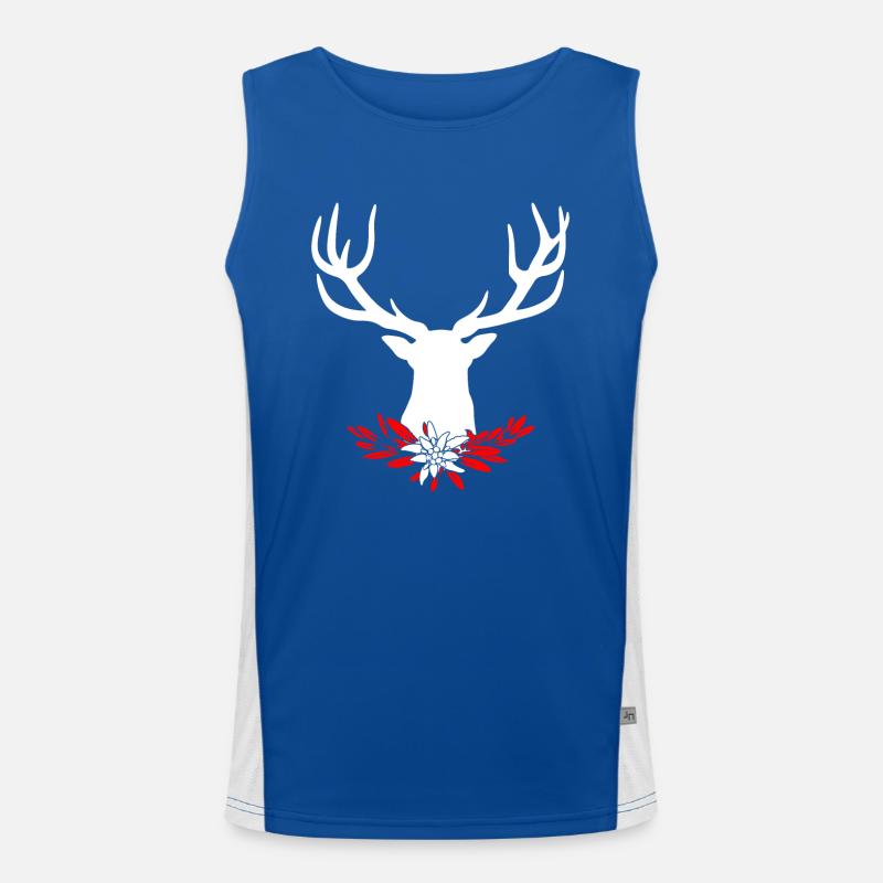 Hirsch Funktionelles Kontrast-Tank Top für Männer 