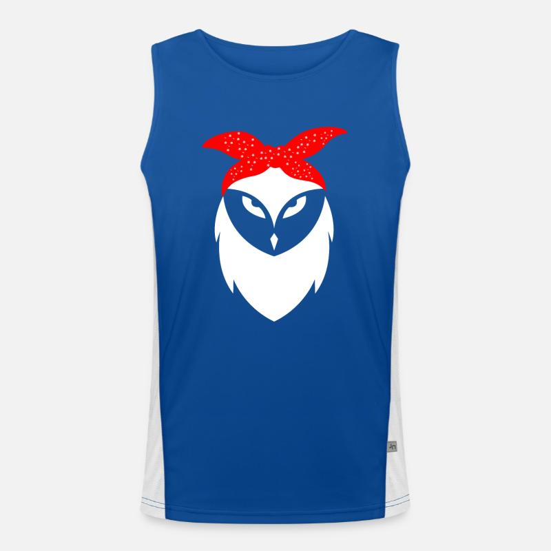 Eule Funktionelles Kontrast-Tank Top für Männer 