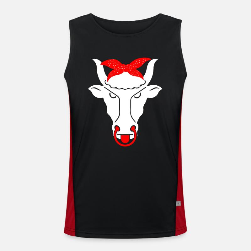 Schweizer Kuh Funktionelles Kontrast-Tank Top für Männer 