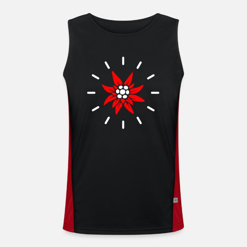 Schweizer Enzian Funktionelles Kontrast-Tank Top für Männer 