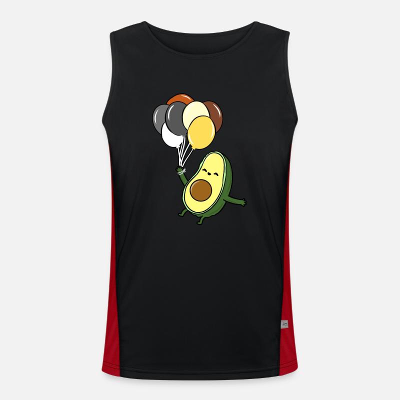 Avocado Balloon Gay Bear Pride Men's Functional Contrast Tank Top 