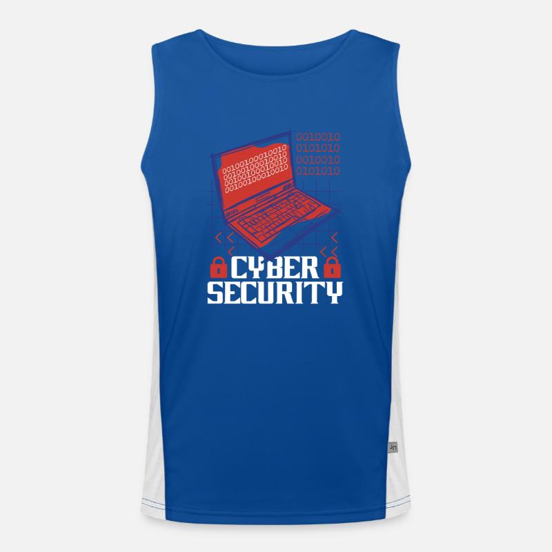 Cyber Sicherheit Hack IT Sicherheit Cybersecurity Funktionelles Kontrast-Tank Top für Männer 