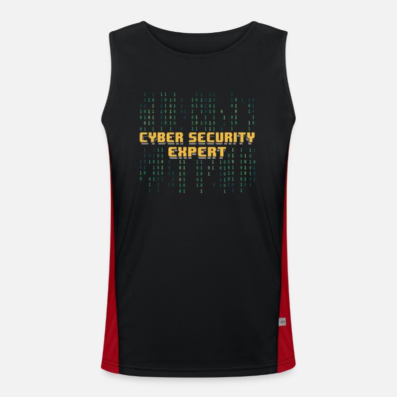 Cybersecurity Expert Hacker Cybersecurity Men's Functional Contrast Tank Top 