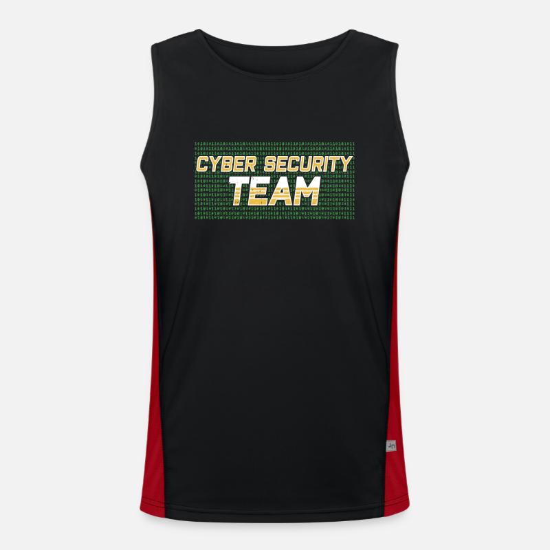 Cyber Security Team Hacker Hack Cybersecurity Men's Functional Contrast Tank Top 