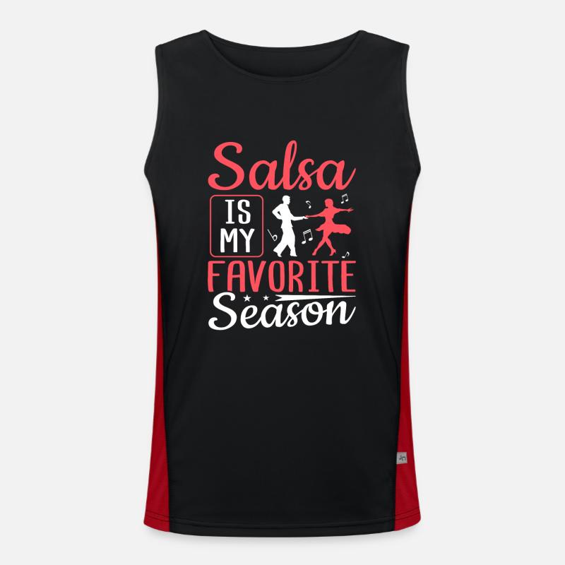 La salsa est ma saison préférée Danse latine Salsa Débardeur respirant contrasté Homme 