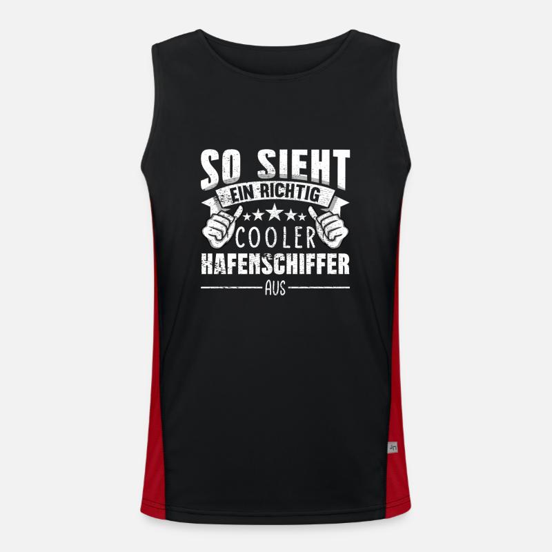Hafenschiffer So sieht ein richtig cooler aus Funktionelles Kontrast-Tank Top für Männer 