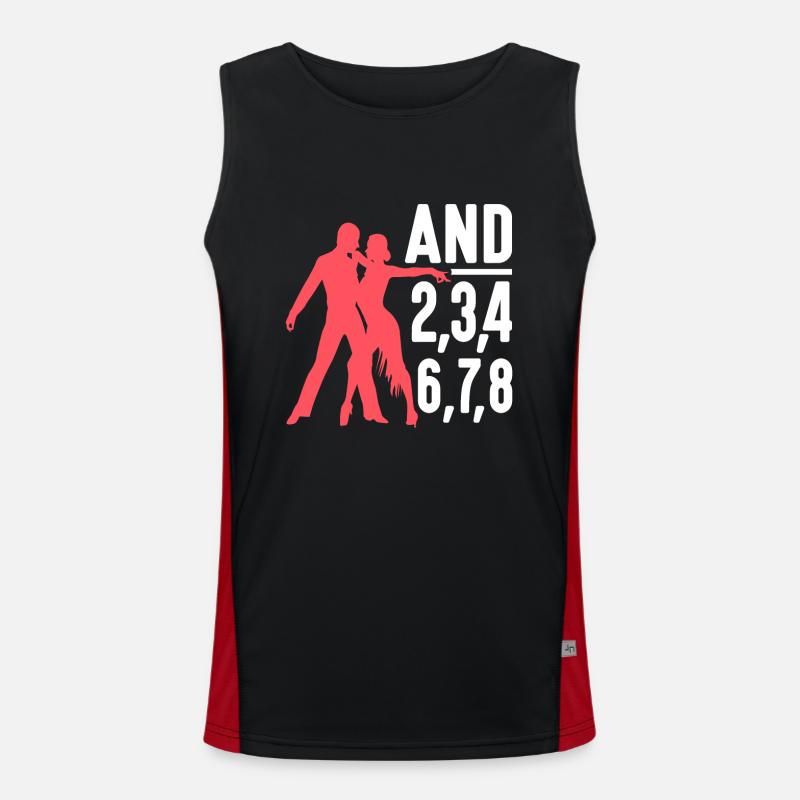 Danseur de salsa Lain Dancing et 2,3,4 6,7,8 Salsa Débardeur respirant contrasté Homme 