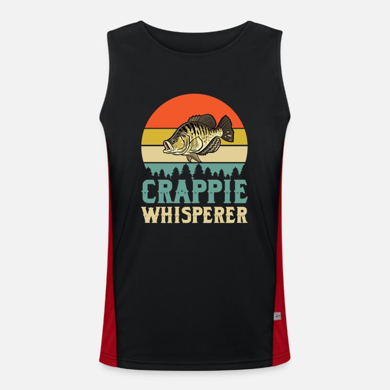 Crappie Flüsterer Funktionelles Kontrast-Tank Top für Männer 