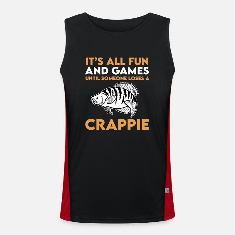 Crappie Funktionelles Kontrast-Tank Top für Männer 