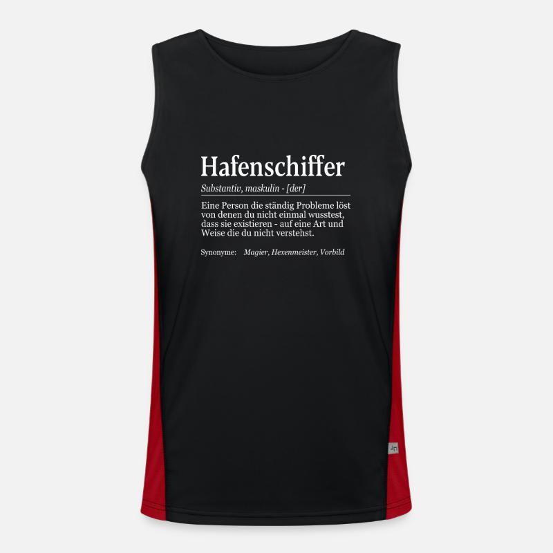 Hafenschiffer Definition Funktionelles Kontrast-Tank Top für Männer 