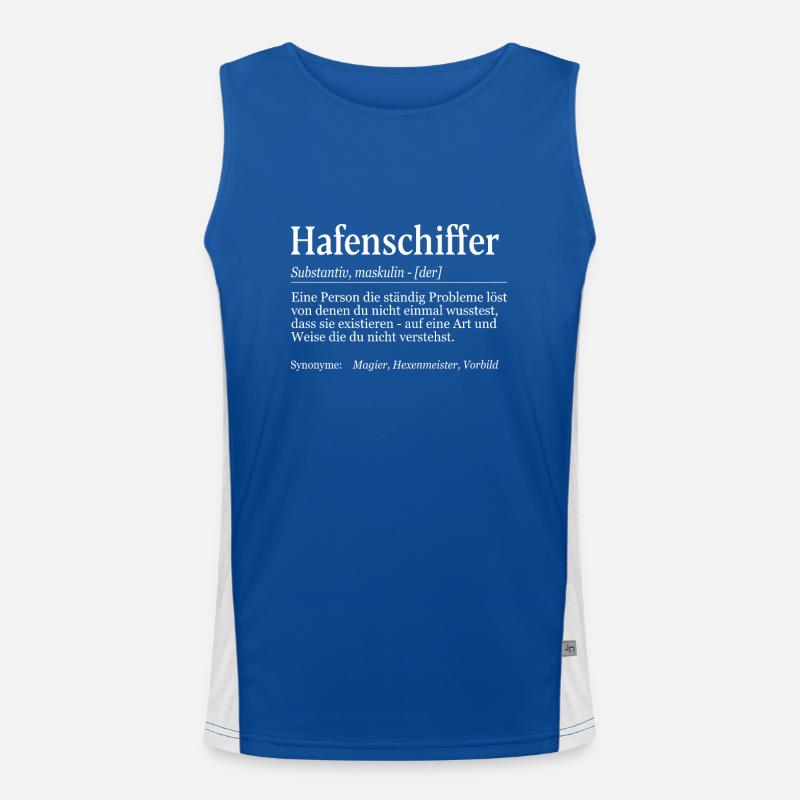 Hafenschiffer Definition Funktionelles Kontrast-Tank Top für Männer 