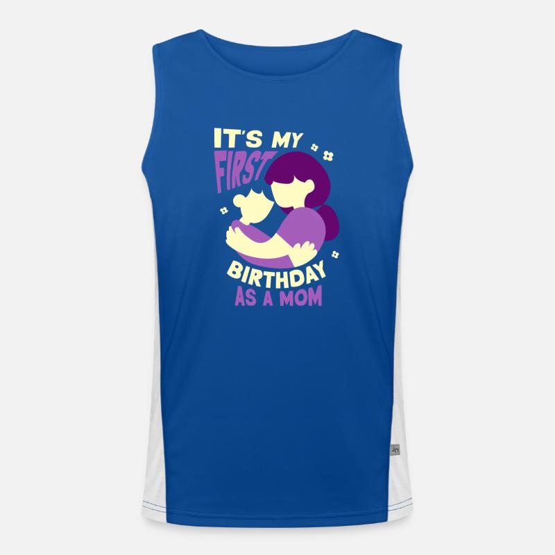 It's my first birthday as a mom mommy Men's Functional Contrast Tank Top 