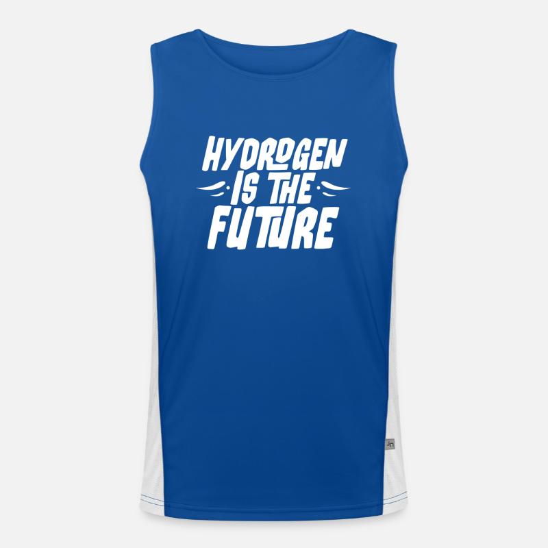 Hydrogen is the future Hydrogen Element Men's Functional Contrast Tank Top 