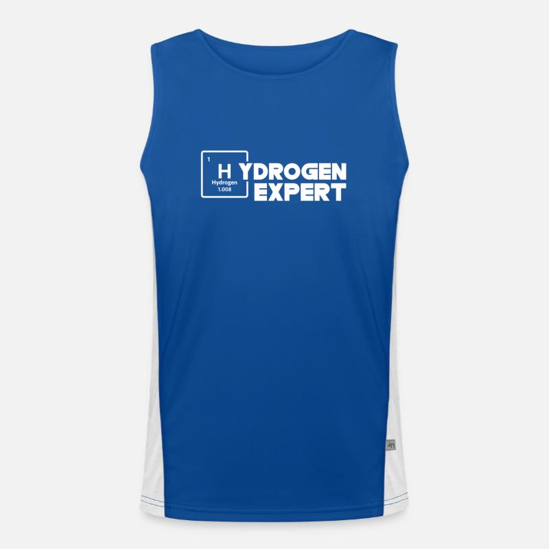 Hydrogen Expert Energy Hydrogen Element Men's Functional Contrast Tank Top 