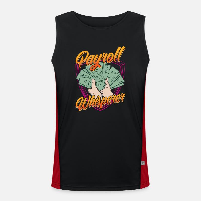 Payroll Whisperer Human Resources HR Men's Functional Contrast Tank Top 