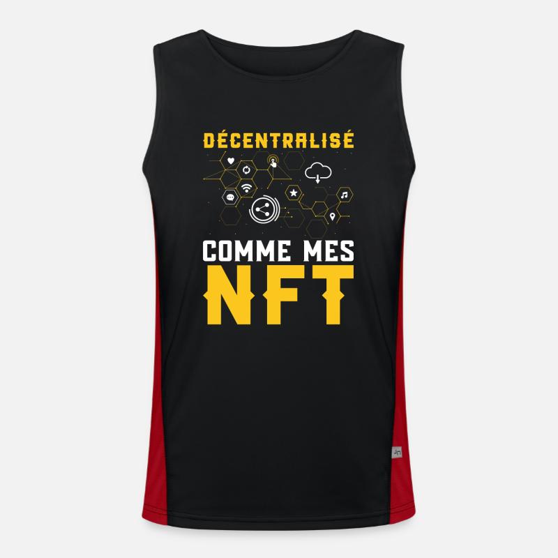 Décentralisé, comme les NFT | Logo pour traders Débardeur respirant contrasté Homme 