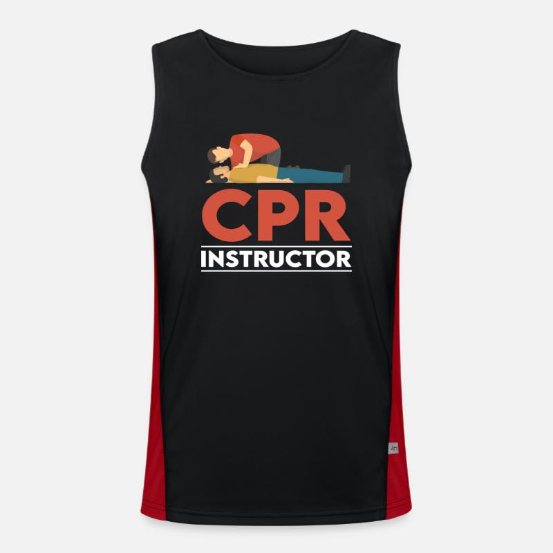 Certified HLW Instructor - Men's Functional Contrast Tank Top - black/red