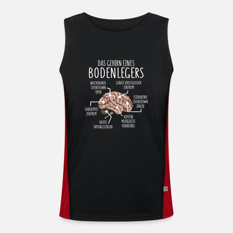 Bodenleger Anatomie Funktionelles Kontrast-Tank Top für Männer 