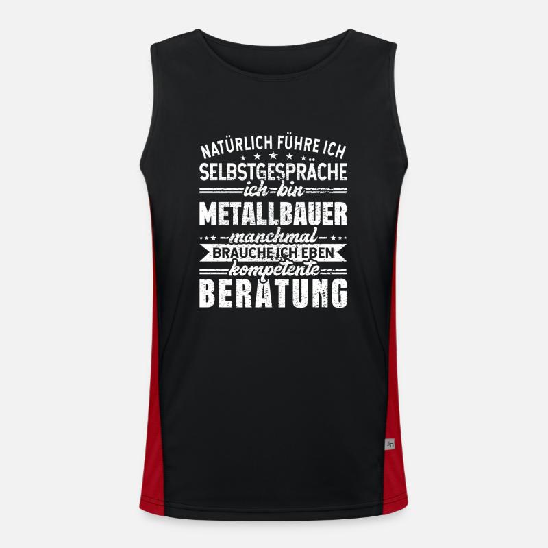 Metallbauer Selbstgespräche Schweißer Funktionelles Kontrast-Tank Top für Männer 