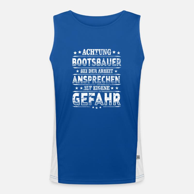 Bootsbauer Schiffsbauer Funktionelles Kontrast-Tank Top für Männer 