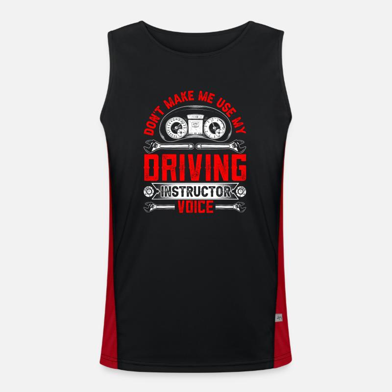My Driving Instructor Voice Driving Instructor Voice Profession Men's Functional Contrast Tank Top 