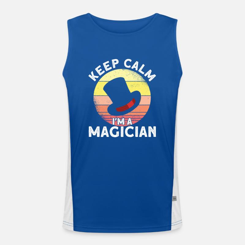 Magicien Party Magic Tricks Performer Magicien Débardeur respirant contrasté Homme 