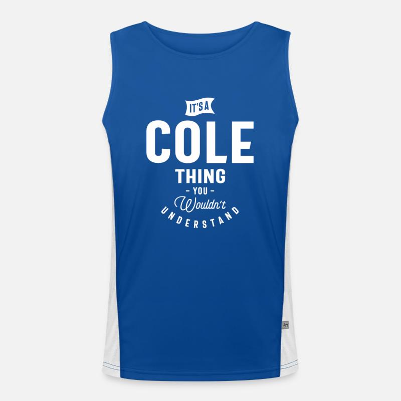 It's a Cole Thing Personalized Name Men's Functional Contrast Tank Top 
