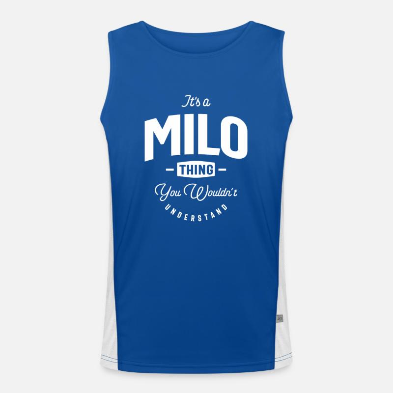Es ist ein Milo Thing Personalisierter Name Funktionelles Kontrast-Tank Top für Männer 