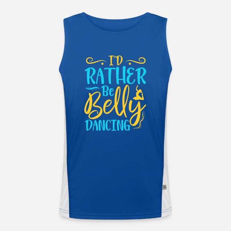 I'd Rather Be Belly Dancing Belly Dance Men's Functional Contrast Tank Top 