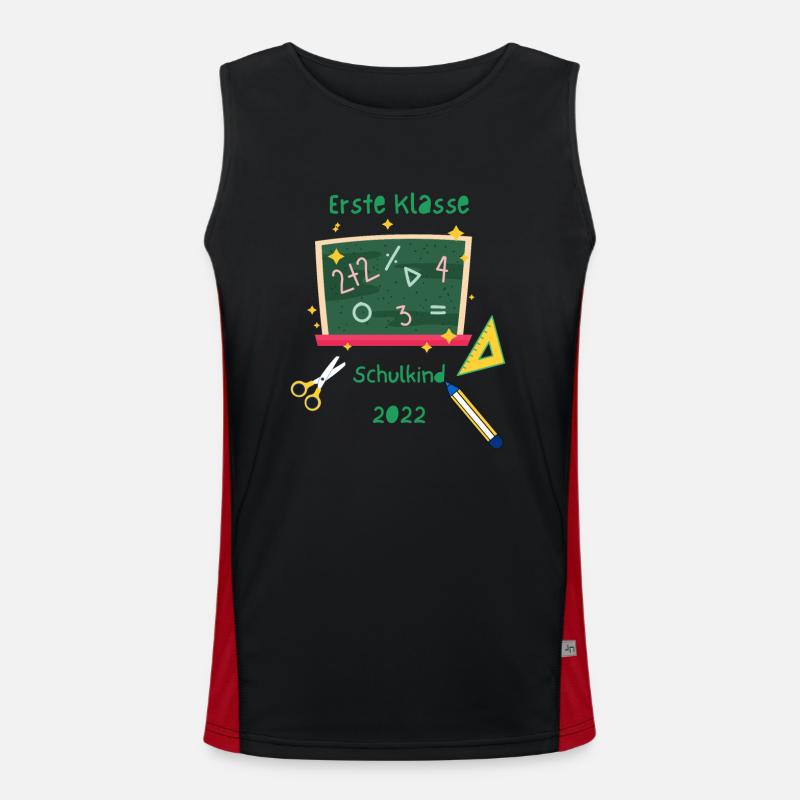 Erste Klasse Schulkind Funktionelles Kontrast-Tank Top für Männer 