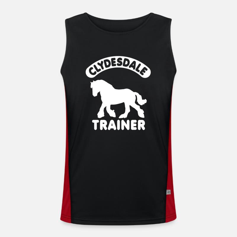Clydesdale Trainer Cheval de trait Débardeur respirant contrasté Homme 