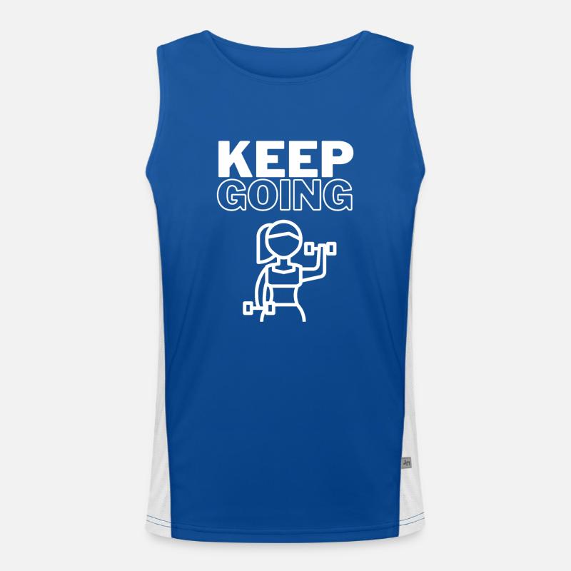 Keep Going Funktionelles Kontrast-Tank Top für Männer 