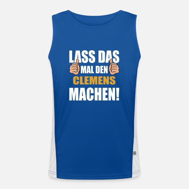 Lass das mal den Clemens machen Funktionelles Kontrast-Tank Top für Männer 