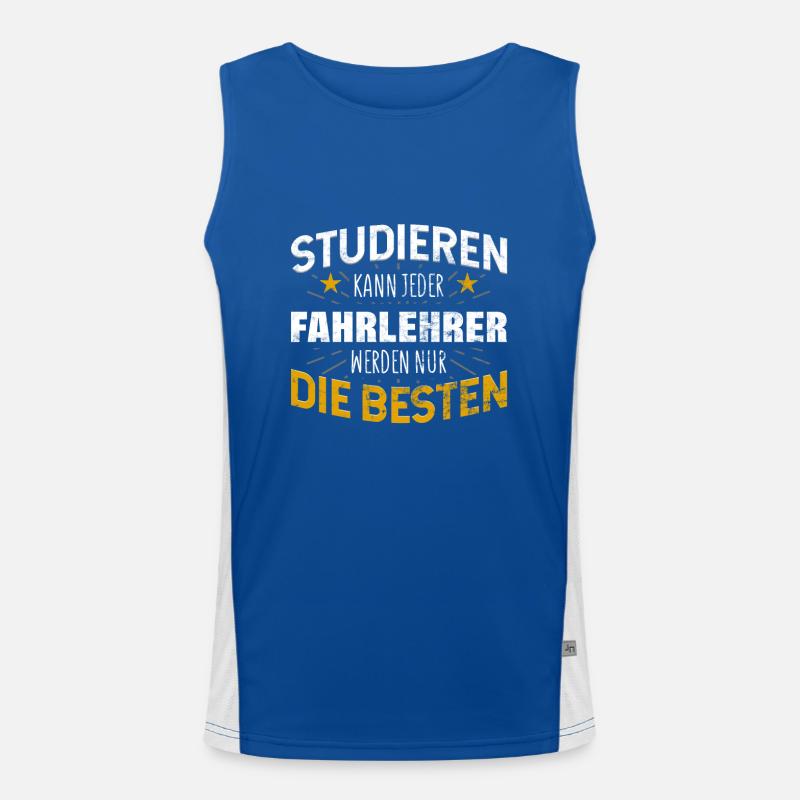 Fahrlehrer Funktionelles Kontrast-Tank Top für Männer 