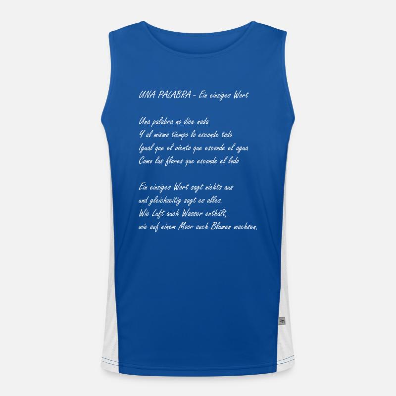 A single word Men's Functional Contrast Tank Top 
