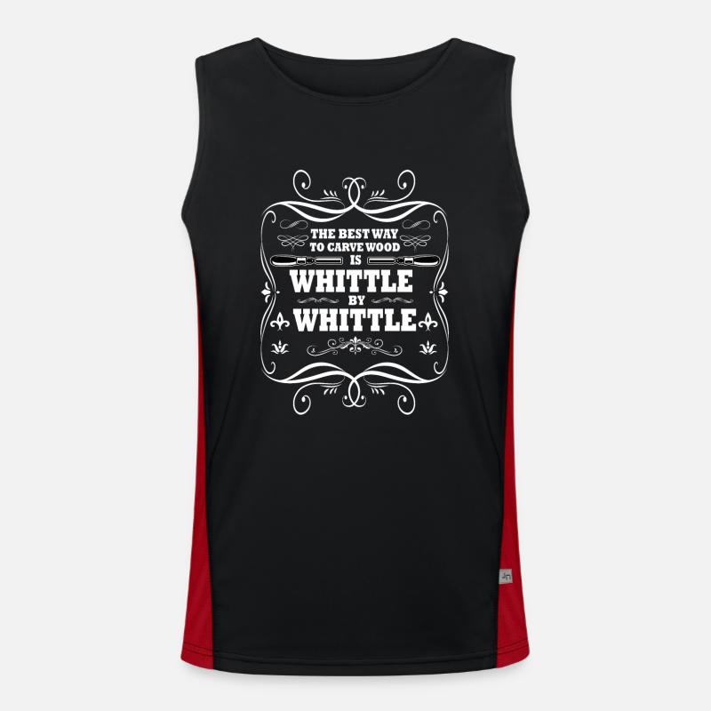 Funny carving saying Men's Functional Contrast Tank Top 