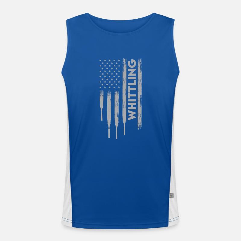 USA Schnitzen Funktionelles Kontrast-Tank Top für Männer 