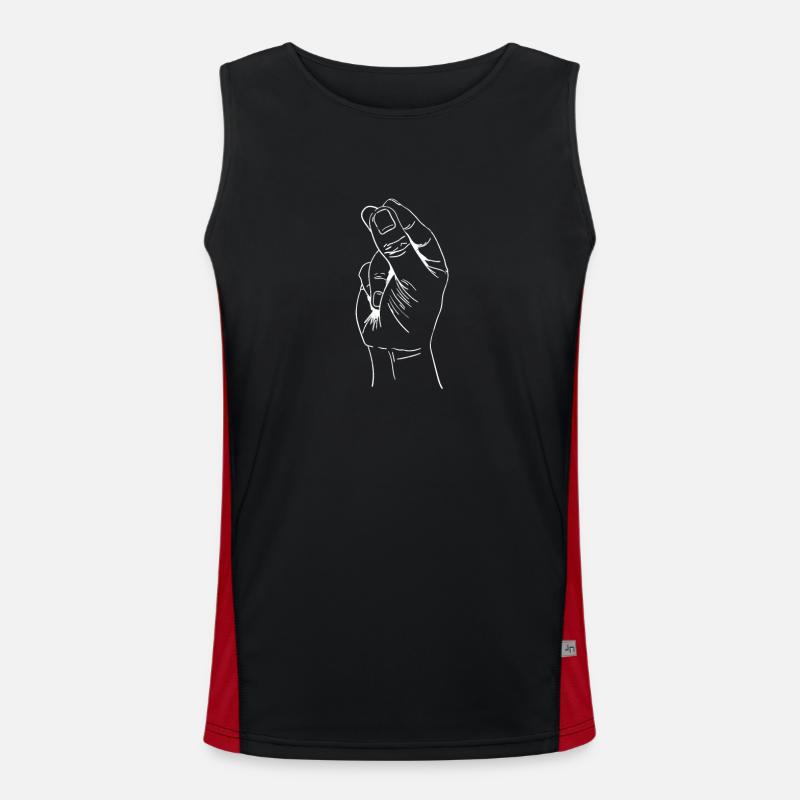 Balkan Spruch tri prsta - Orthodox Geschenkidee Funktionelles Kontrast-Tank Top für Männer 