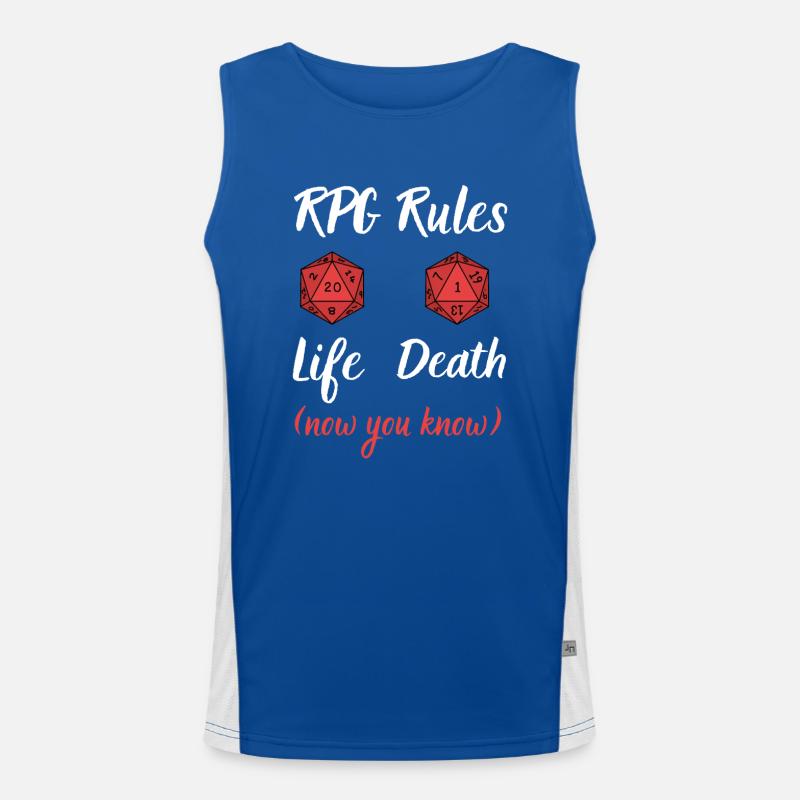 RPG rules difference between life and death Débardeur respirant contrasté Homme 