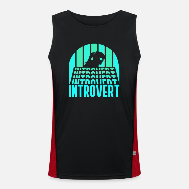 Introvertiert Sarkasmus Introvertierter Schüchtern Funktionelles Kontrast-Tank Top für Männer 