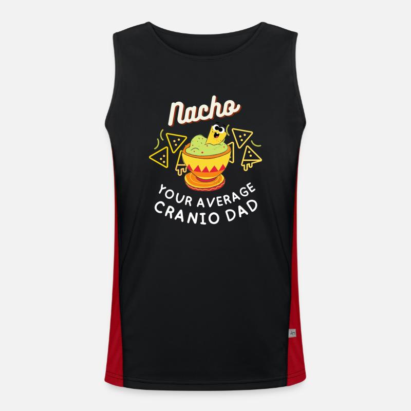 Nacho Cranio Dad Craniosynostosis Bewusstsein Funktionelles Kontrast-Tank Top für Männer 