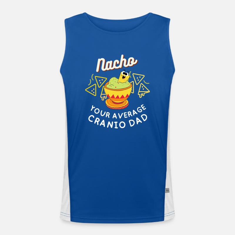Nacho Cranio Dad Craniosynostosis Bewusstsein Funktionelles Kontrast-Tank Top für Männer 