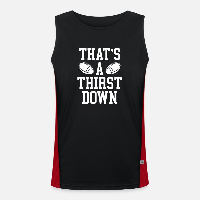 This is a thirst downwards - Men's Functional Contrast Tank Top  - black/red