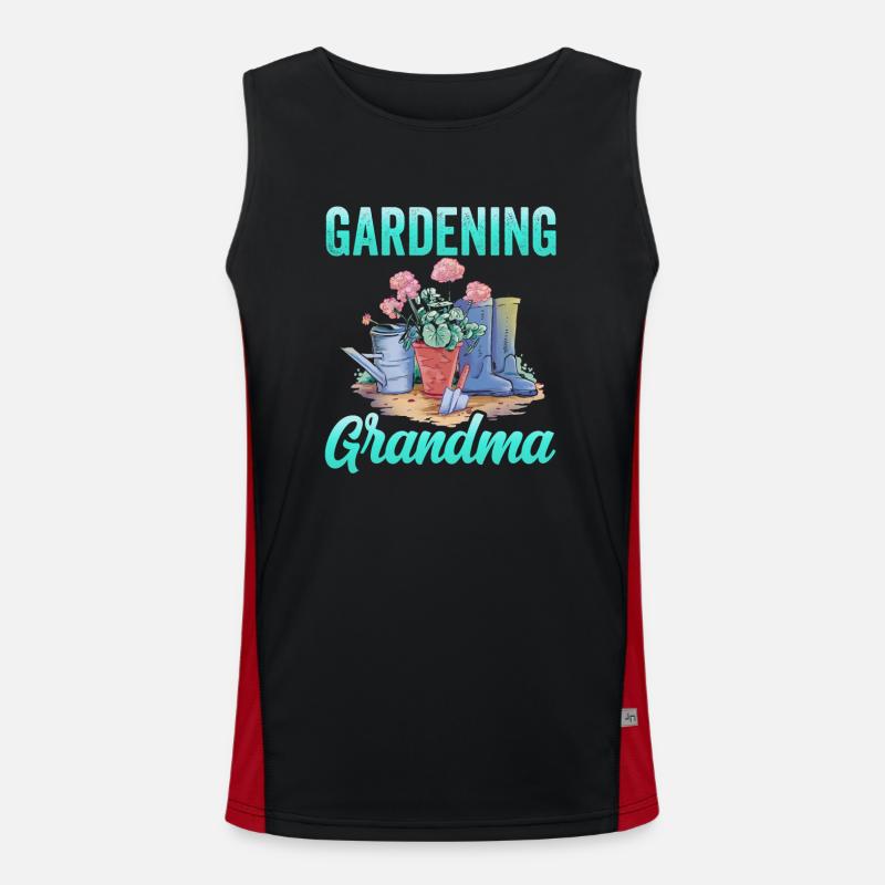 Gartenarbeit Oma Gärtnerin Garten Großmutter Funktionelles Kontrast-Tank Top für Männer 