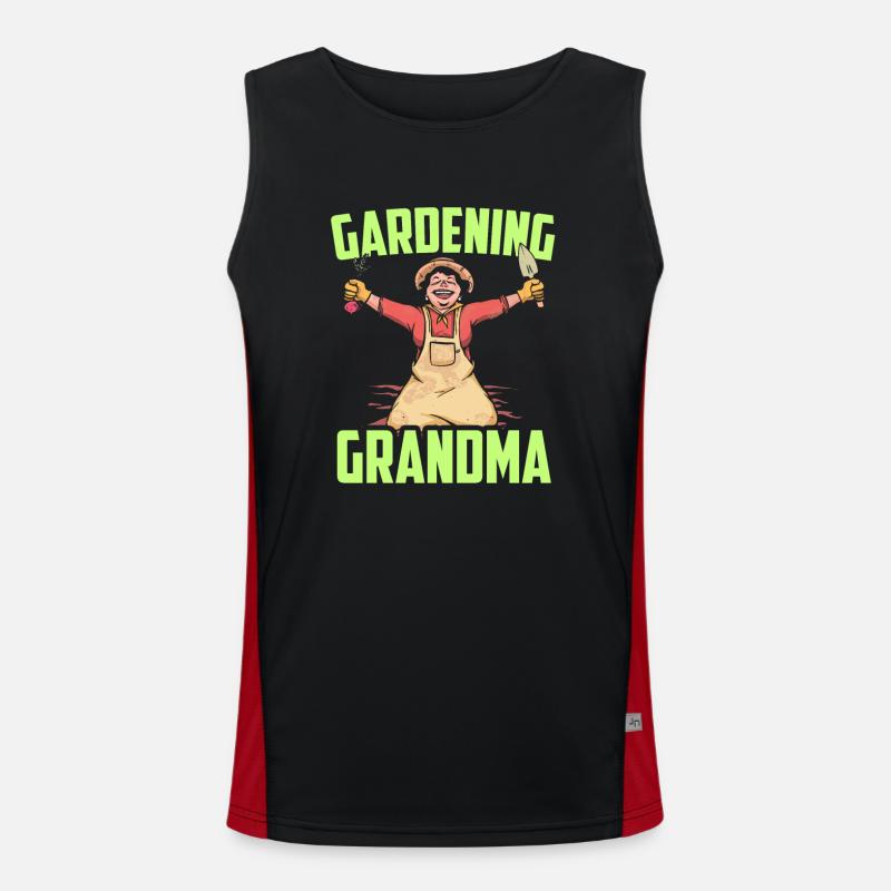 Gartenarbeit Oma Gärtnerin Garten Großmutter Funktionelles Kontrast-Tank Top für Männer 