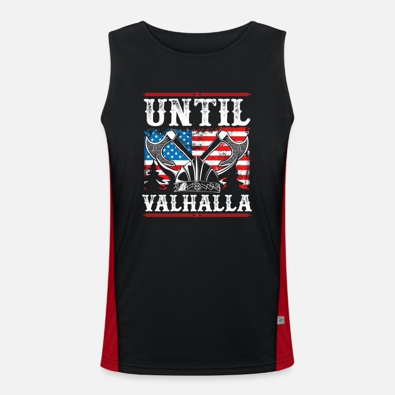 Vers le drapeau de Valhalla Usa Débardeur respirant contrasté Homme 
