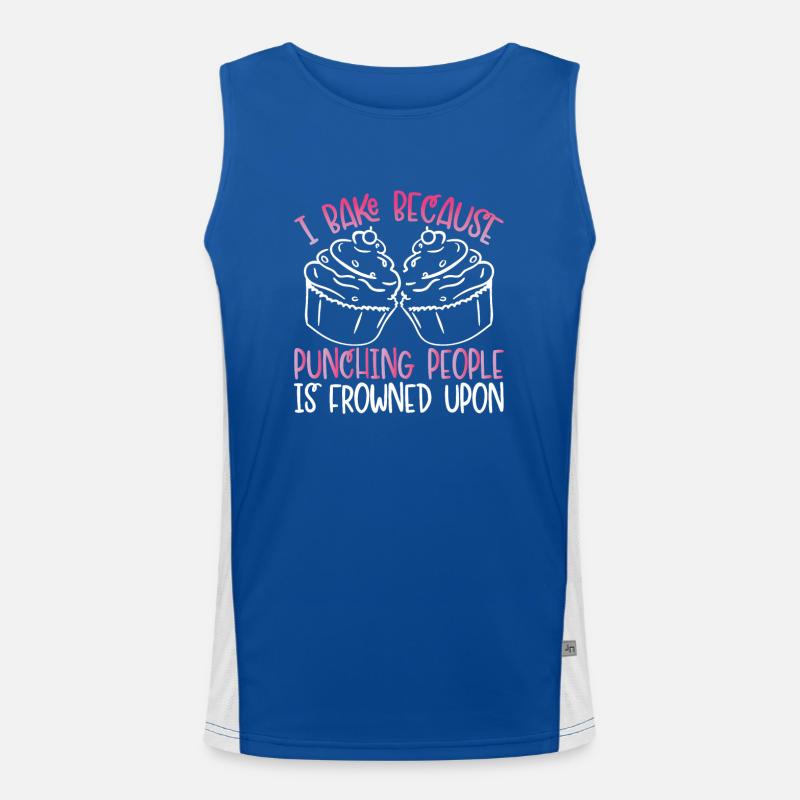 Beating People Is Frowned upon Men's Functional Contrast Tank Top 