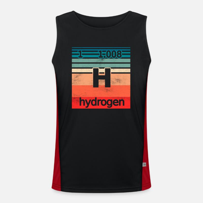 Hydrogène Hydrogène Élément Energie Débardeur respirant contrasté Homme 